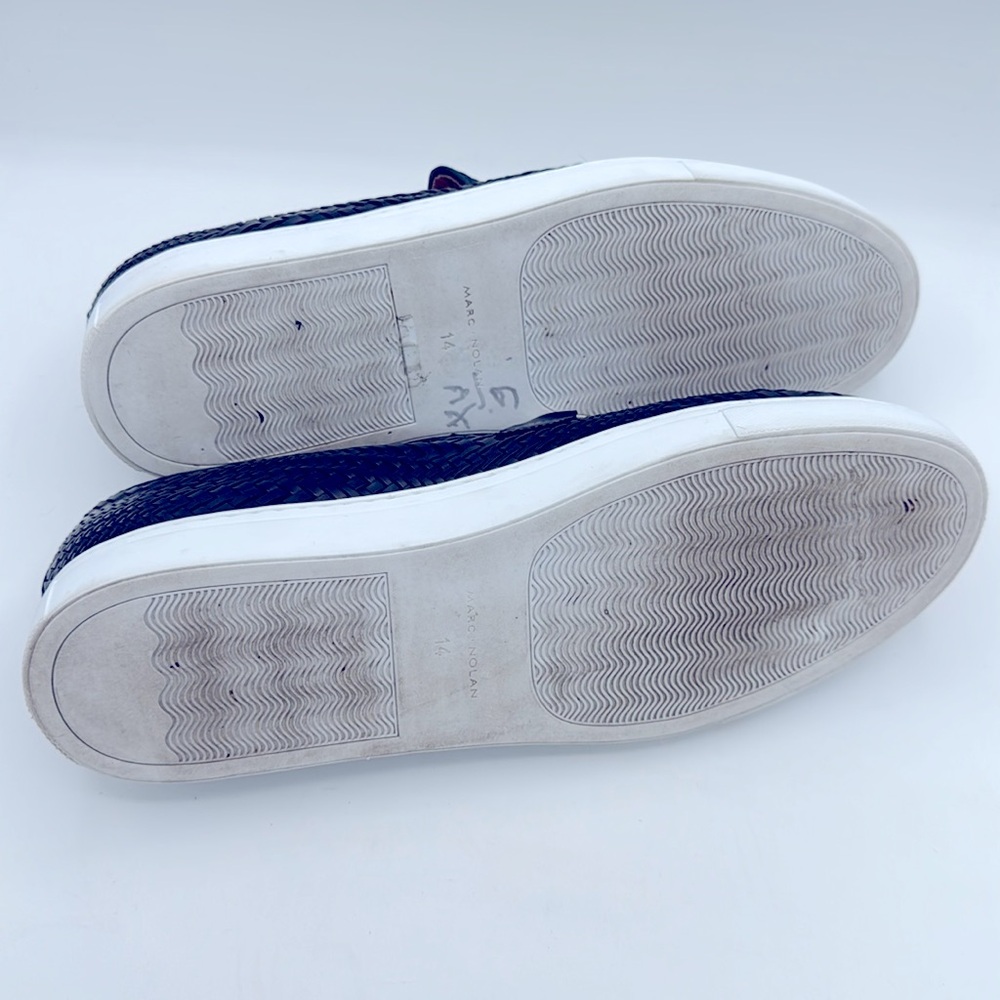 Marc Nolan Men’s Navy Woven Horse-Bit Sneakers sz 14 - Picture 7 of 7